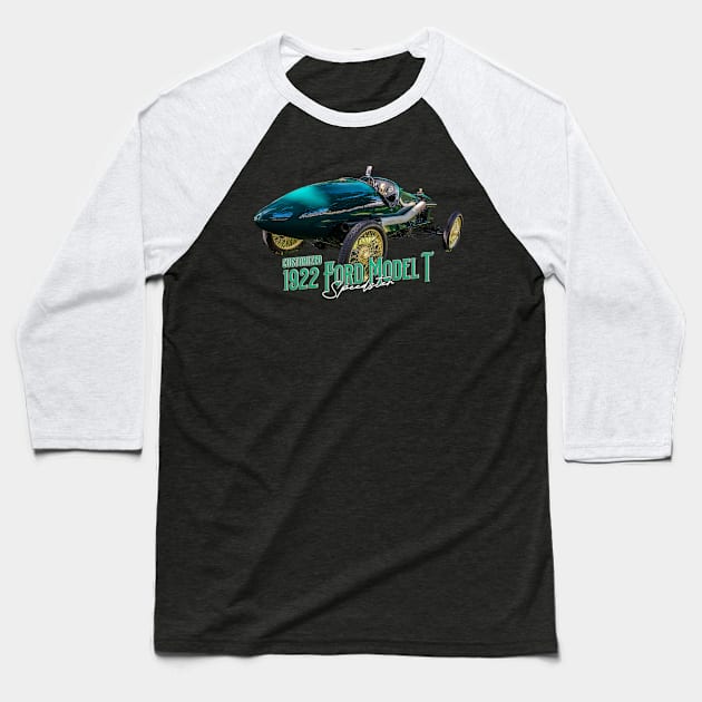 Customized 1922 Ford Model T Speedster Baseball T-Shirt by Gestalt Imagery